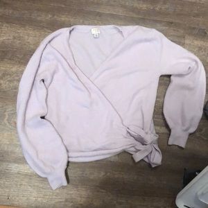 Lavender wrap sweater